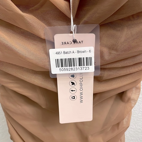 Oh Polly CINDY Corset Mini Dress in Brown - Picture 7 of 9